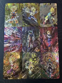 Set of 9 Dragon ball Heroes Premium Foil Holo Full Art Character Cards CCG - Image 1
