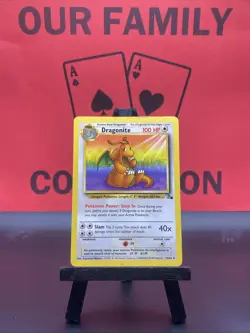 Dragonite 19/62 Fossil Regular Rare 1999 WOTC Pokemon TCG Vintage HP - Image 1