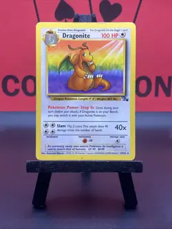 Dragonite 19/62 Fossil Regular Rare 1999 WOTC Pokemon TCG Vintage HP - Image 2
