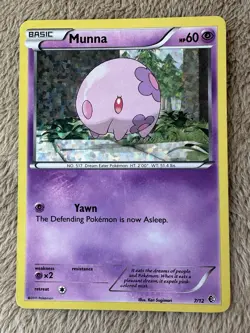 2011 Pokemon TCG McDonald’s Promo Munna Confetti Holo 7/12 LP - Image 1