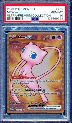 Mew ex 2023 Pokemon 151 UPC Ultra Premium #205 Gold Metal Full Art PSA 10 - Image 1