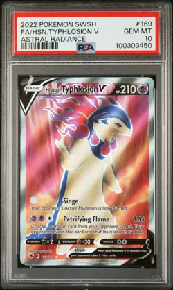 Hisuian Typhlosion V 169/189 Astral Radiance Pokemon PSA 10 - Image 1