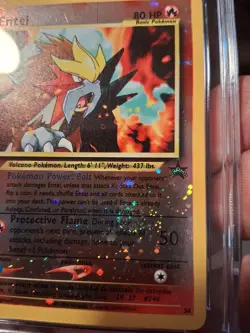 ✨2001 Pokemon Black Star Entei Promo CGC / PSA 9 #34 With Nice Swirl - Image 4
