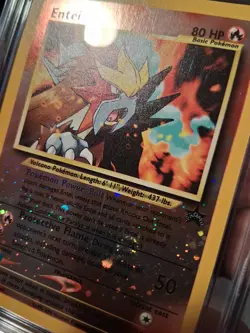 ✨2001 Pokemon Black Star Entei Promo CGC / PSA 9 #34 With Nice Swirl - Image 5
