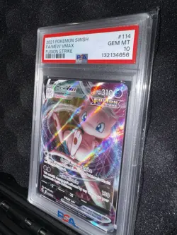 Pokemon Mew VMAX Full Art Ultra Rare Fusion Strike 114/264 PSA 10 GEM MT - Image 1