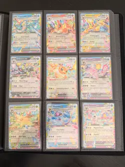 Pokemon Prismatic Evolutions Double Rare EX NM Set Of 9 ENGLISH EEVEELUTIONS - Image 1