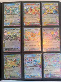 Pokemon Prismatic Evolutions Double Rare EX NM Set Of 9 ENGLISH EEVEELUTIONS - Image 2