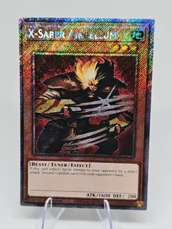 Yugioh! 1x X-Saber Airbellum RA03-EN221 Platinum Secret Rare 1st Ed - Image 1