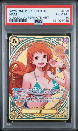 2025 ONE PIECE JPN EB03-EXTRA BOOSTER -ONE PIECE HEROINES ED- #053 NAMI PSA 10 - Image 1