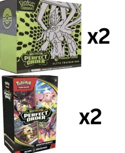 Pokemon Center Mega Evolution Perfect Order ETB x2 & Booster Bundle x2 Presale - Image 1