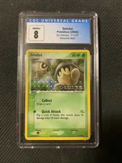 2005 Pokemon EX Deoxys Seedot Reverse Holo Rare Foil #71/107 CGC 8 Stamped - Image 1