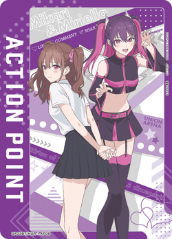 MIkari 2.5 Dimensional Seduction Action Point Card UA33BT/NGR-1-AP08 Union Arena - Image 1