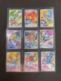 Pokemon 2026 First Partner Illustration Collection Series 1 Promos Set 9 Cards - Image 1