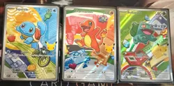 Pokemon First Partner Illustration Collection Promo Cards Kanto Starters - Image 1
