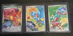 Pokemon First Partner Illustration Collection Promo Cards Kanto Starters - Image 1
