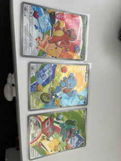 Pokemon First Partner Illustration Collection Promo Cards Kanto Starters - Image 1