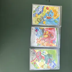 Pokemon First Partner Illustration Collection Promo Cards Kanto Starters - Image 1