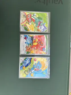 Pokemon First Partner Illustration Collection Promo Cards Kanto Starters - Image 1