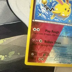 Pokemon TCG Azumarill Steam Siege 77/114 Dual Type Reverse Holo Rare LP - Image 3