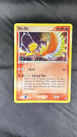 Pokemon TCG Ho-Oh EX Unseen Forces Holo Rare Card 27/115 - Image 1