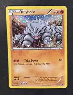 Rhyhorn 8/12 Holo McDonalds 2015 Happy Meal Pokemon Card - Image 1