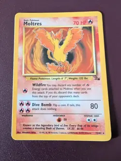 Moltres 27/62 Fossil Regular Pokemon Card - Image 1