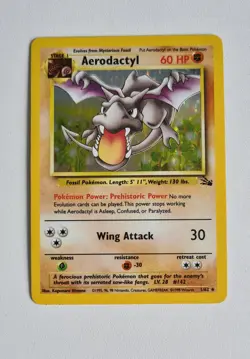 Aerodactyl Holo - 1/62 - Fossil - Pokemon Card TCG Vintage Rare LP 1999 - Image 3