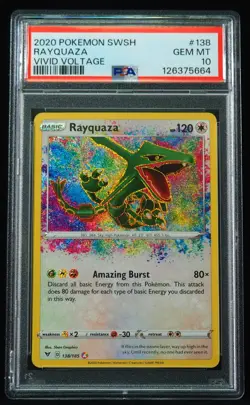 Rayquaza 138 PSA 10 Vivid Voltage Pokemon Card - Image 1