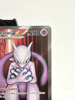 New 2025 Pokemon TCG Destined Rivals Team Rocket's Mewtwo EX UR card #213/182 - Image 3