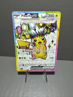 Pokemon Card - Pikachu ex 219/191 Sv08: Surging Sparks Holo NM - Image 1