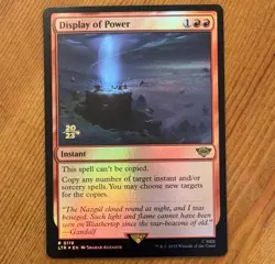 Display of Power [Prerelease], R 0119, NM Foil Promo, MTG LotR Lord Rings Card - Image 1