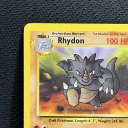 Pokemon Vintage 1999 Jungle Rhydon #45/64 Card LP - Image 2