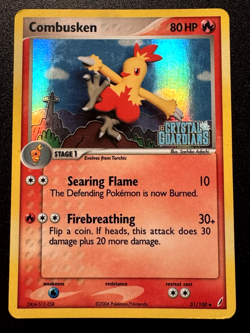 Combusken 31/100 EX Crystal Guardians Pokemon Card Reverse Holo Foil Rare HP - Image 1