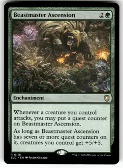 Beastmaster Ascension 118 NM MTG Commander: Bloomburrow Magic - Image 1