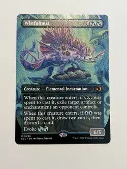 1x Wistfulness BORDERLESS Lorwyn Eclipsed MTG Mythic 0296 NM - Image 1