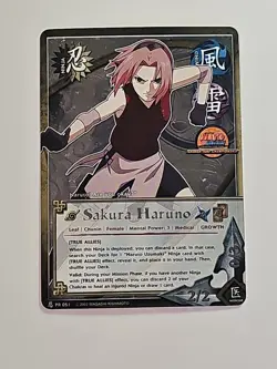 Naruto CCG TCG Card Game Sakura Haruno PR 051 Foil Promo True Allies - Image 1