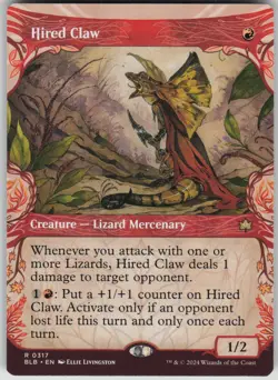 MTG TCG Hired Claw (Showcase) R Bloomburrow 317 - Image 1