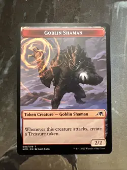 1x Goblin Shaman Token Kamigawa: Neon Dynasty NM Mtg - Image 1
