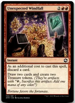 MTG Unexpected Windfall C Adventures in the Forgotten Realms 164 LP - Image 1