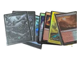 Magic The Gathering Foil Land Borderless Full Art Lot Of 8 Cards - Image 1
