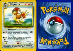 PIDGEOTTO 22/102 RARE BASE SET UNLIMITED POKEMON LP - Image 3