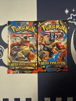 Pokemon Mega Evolution Booster Packs 2 Factory Sealed Packs - Image 1