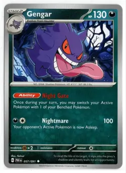 Pokemon Paldean Fates 057/091 Gengar Pokemon TCG - Image 1