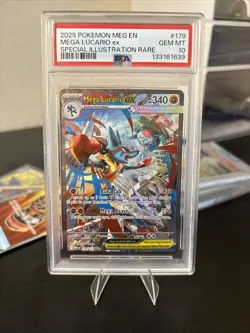 Pokemon Mega Lucario EX 179/132 Special Illustration Rare Holo PSA 10 - Image 1