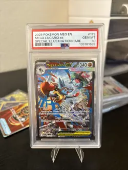 Pokemon Mega Lucario EX 179/132 Special Illustration Rare Holo PSA 10 - Image 4