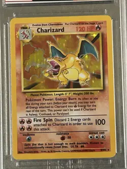 1999 POKEMON BASE SET UNLIMITED #4 CHARIZARD-HOLO HGA 3 - Image 4