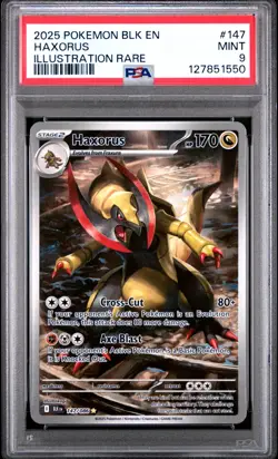 Pokemon Haxorus Black Bolt Illustration Rare #147 MINT PSA 9 - Image 1