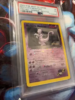 Pokemon Rocket’s Mewtwo Promo Winner Rev Foil PSA 5 - Image 4