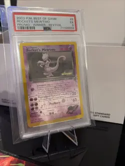 Pokemon Rocket’s Mewtwo Promo Winner Rev Foil PSA 5 - Image 5