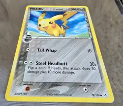 Pokemon PIKACHU DELTA SPECIES 79/110 Non Holo (2006 Holon Phantoms) NM/Near Mint - Image 2